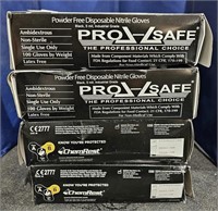 4 Lots of 1 ea  2 Pro Safe Nitrile Gloves sz XL &