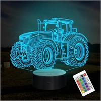3D Tractor Illusion Night Lamp