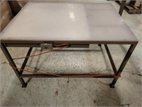 Metal Table with Plastic Top