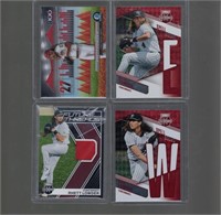 Lot of 4 Rhett Lowder Cards. One Relic, 2