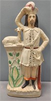 Antique Staffordshire Polychrome Pottery Figure