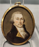 Miniature Portrait Debonair Gentleman