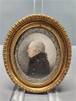 Miniature Portrait Profile Older Gentleman