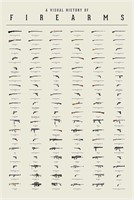 History of Firearms - Large 24" x 36" Artwork