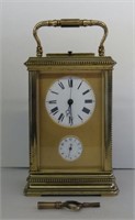 FRENCH CARRIAGE CLOCK W/ ALARM & REPEATER MOVEMENT