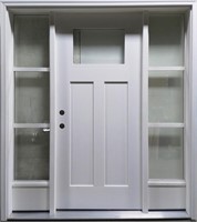 36" Wide Woodgrain Door W/ 2-Sidelites