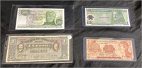 FOREIGN CURRENCY LOT / 4 PCS