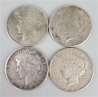 1922, 1923-D, 1923-S & 1926-S Peace Dollars.