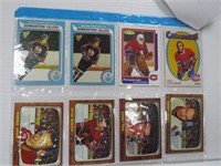 sheet of 8 Hockey Cards *Reprints/Facsimile*