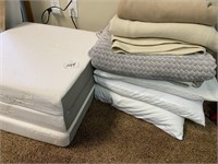BLANKETS - PILLOWS - FOLD OUT CUSHION BED