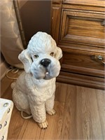 White Ceramic Poodle Dog