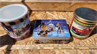 Decorative tins Mr. Peanut / Maxwell house /