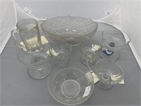 8 Pcs Glass - 2 Serving Bowls - Sherbets - Mug