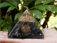 YATHABI Garnet Orgone Pyramid Crystal Point 2 pcs