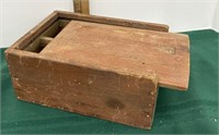 Hand chamfered wooden box