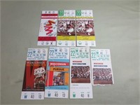 WI Badgers (3) 1960's Full Tickets and (4) 1960's
