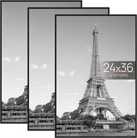 24x36 Black Frames 3 Pack  Scratch-Proof