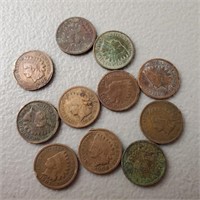 11ct Indian Head Pennies 1900s