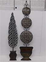 2 Metal Topiaries-45"H