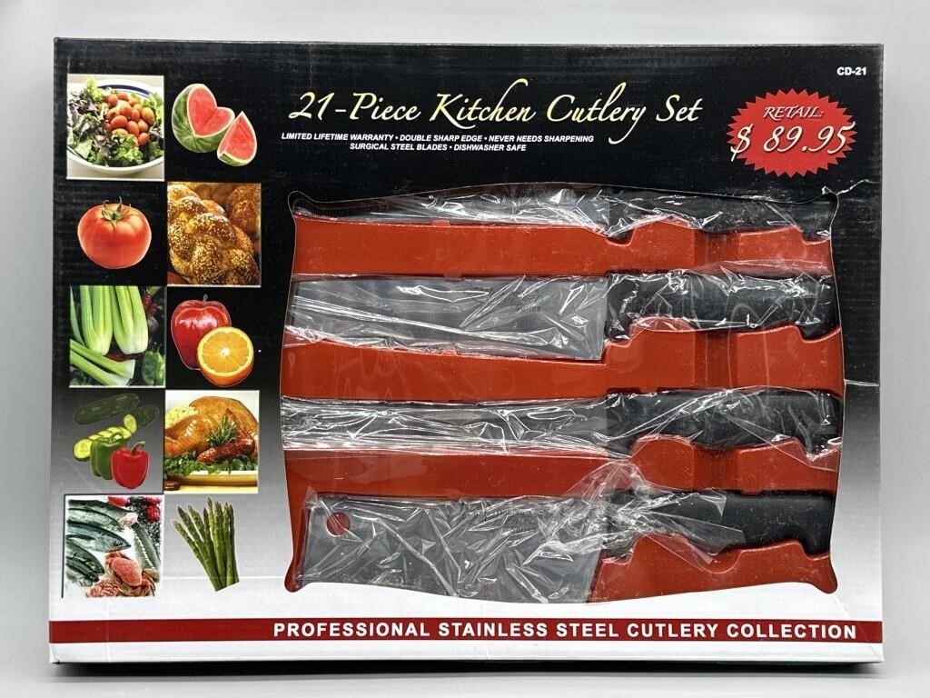 21 piece Kitchen Cutlery Set 
Professional