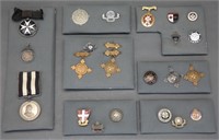 36 medals, pins: Red Cross, St. John's Ambulance.