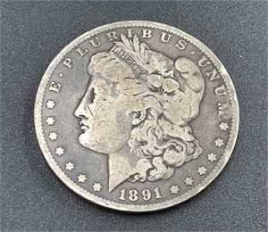 1891 MORGAN SILVER DOLLAR