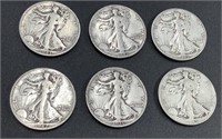 WALKING LIBERTY SILVER HALF DOLLARS