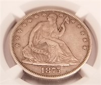 1875-CC Half Dollar NGC XF-Details