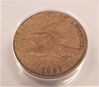 1857 Flying Eagle Cent ANACS AU 53