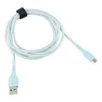 onn. 6' Braided Micro-USB to USB Cable  Aqua