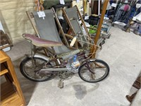 Hawthorne purple bicycle with banana seat vintage