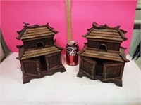 2 Wooden Hanging Temples