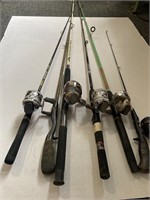 6 Open Face Fishing Rods & Reels
