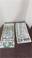 (9) pairs of VA license plates from 1990s