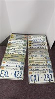(10) pairs VA license plates 1979 and up