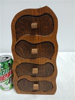 Handmade wooden free form box, 4 drawers tall