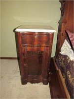 Marble Top Single Commode 16" x 14.4" x 28.5"