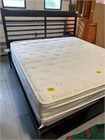 KING SIZE BED W/ MATTRESS (SOME STAINING)