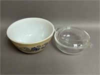 Pyrex Mixing Bowl, Covered Glass Serving Dish