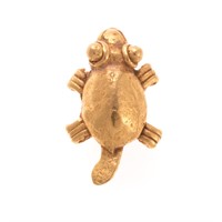 A Pre-Columbian Turtle Pendant, 20K, 4.2 Grams
