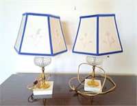 Pair of matching 16" table lamps