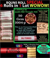 THIS AUCTION ONLY! BU Shotgun Lincoln 1c roll, 200