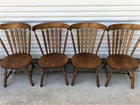 Sprague & Carleton Heavy Wooden Dining Chairs