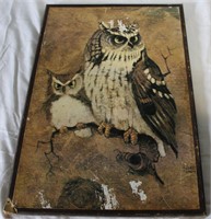 Wooden Owl Plaque