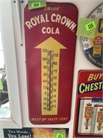 Royal crown cola thermometer, 25 x 10”