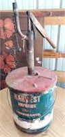 Vintage Metal Grease Can and Pump