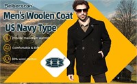 Seibertron Men's Woolen Pea Coat (Sm)