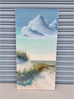 12" x 24" Painted Canvas Beach Dunes