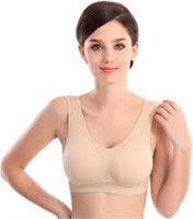 Nude Seamless Sports Bra. Size: Large. See