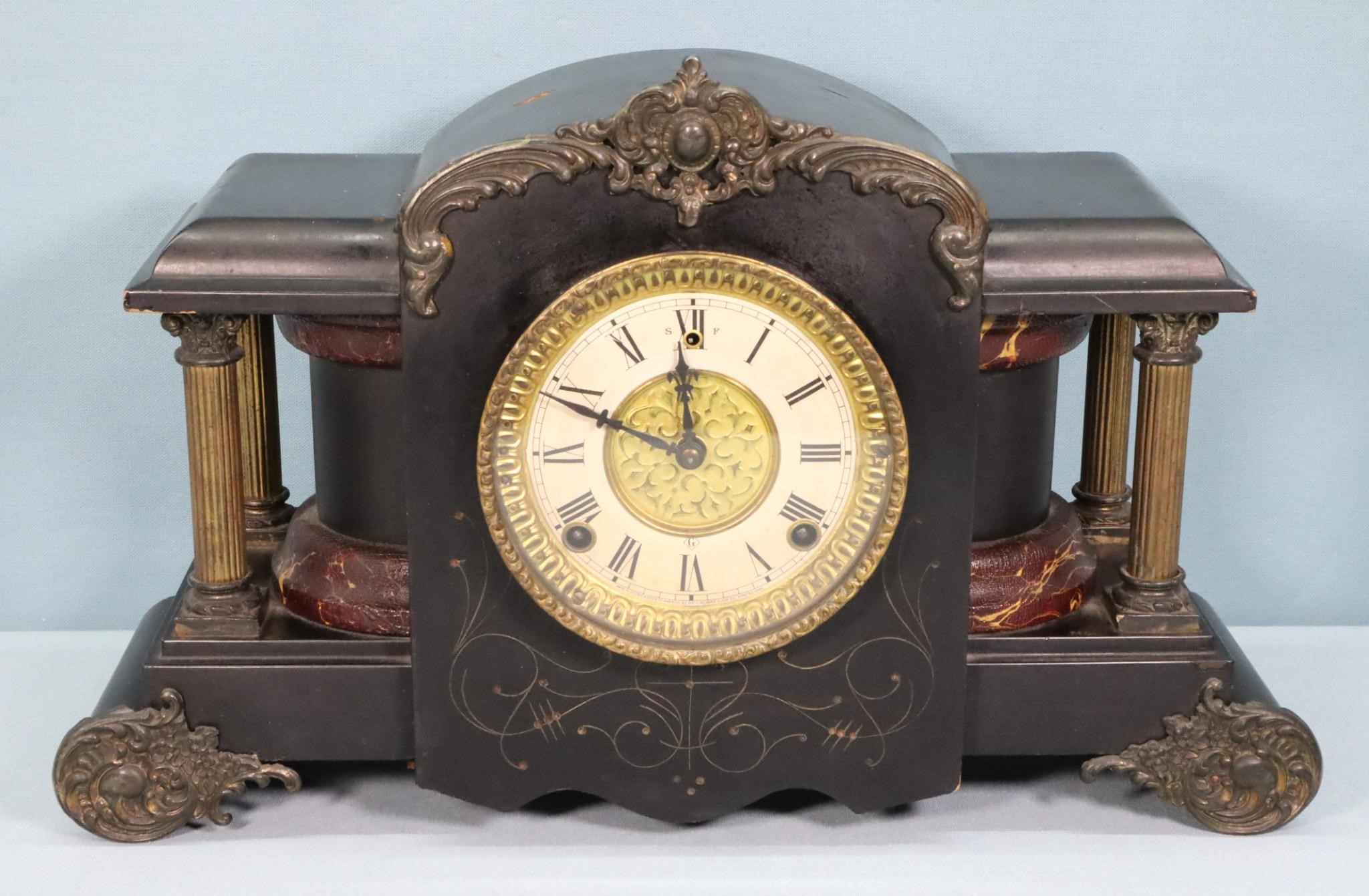 Victorian Gilbert Mantel Clock